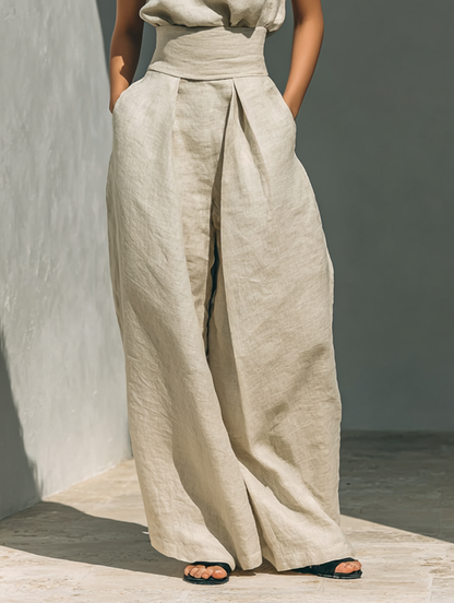 Venancia™ | Conjunto Minimalista Top y Pantalón Ancho