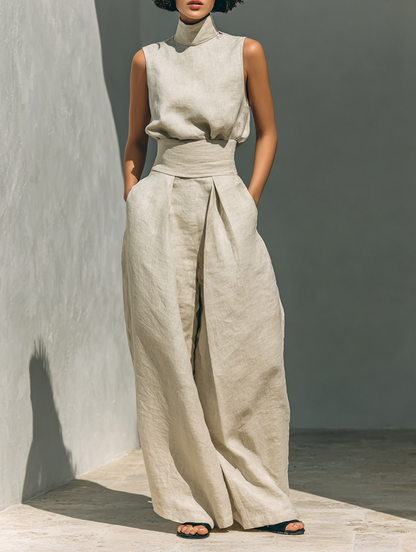 Venancia™ | Conjunto Minimalista Top y Pantalón Ancho