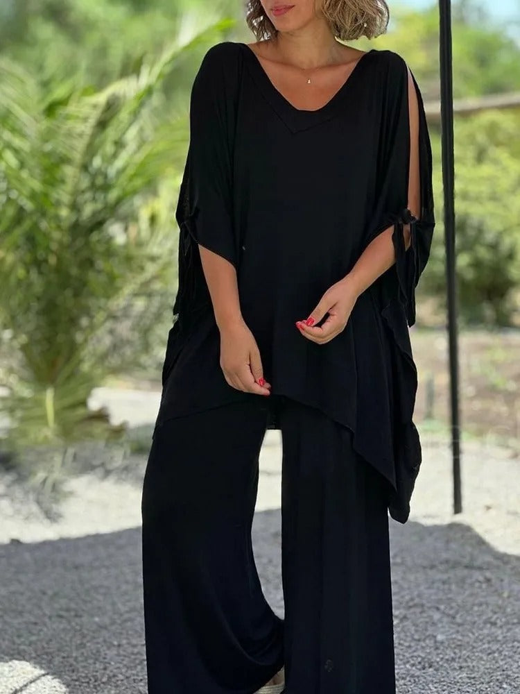 Úrsula™ | Conjunto Túnica Ombros Abertos y Pantalón