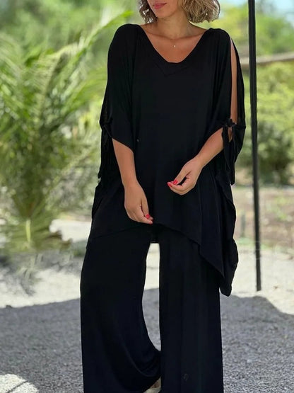 Úrsula™ | Conjunto Túnica Ombros Abertos y Pantalón