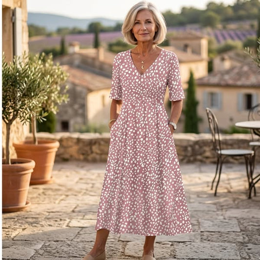 Flor | Vestido midi de lunares