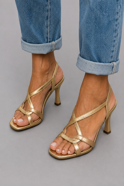 Cassie | Sandali con Tacco Golden Summer Charm