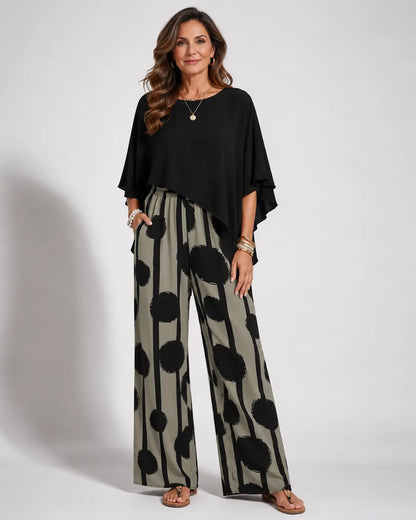 Valeriana™ | Conjunto Top Asimétrico y Pantalón Boho