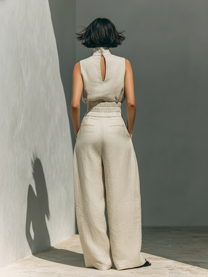 Venancia™ | Conjunto Minimalista Top y Pantalón Ancho
