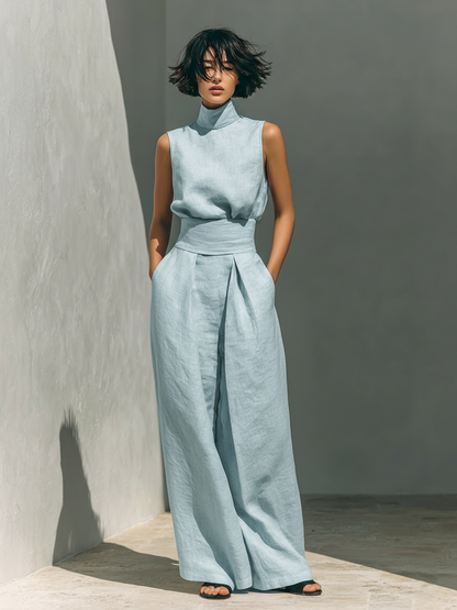 Venancia™ | Conjunto Minimalista Top y Pantalón Ancho