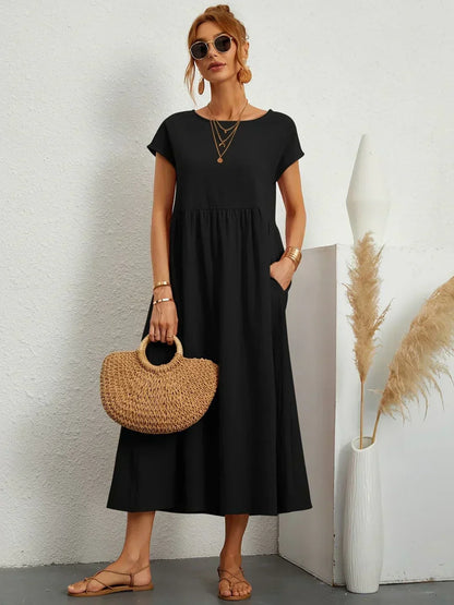 Gabriela | Vestido midi fluido de elegancia atemporal
