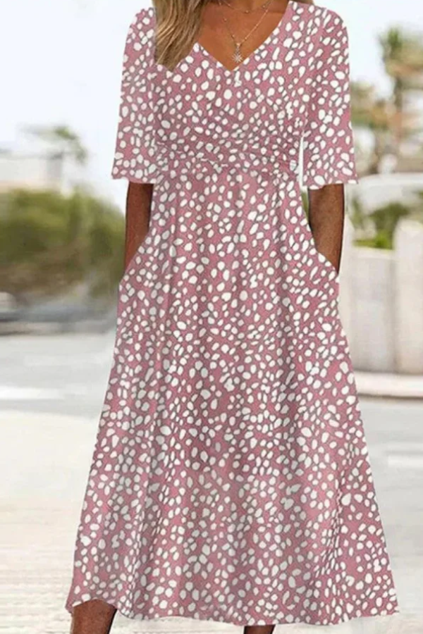 Flor | Vestido midi de lunares
