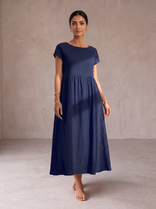 Gabriela | Vestido midi fluido de elegancia atemporal