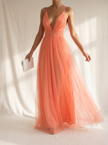 Ginevra | Maxi Abito Luce Corallo