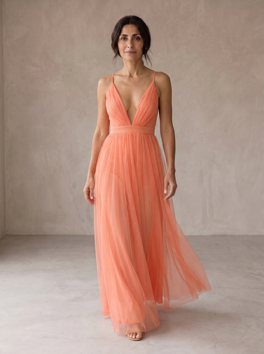 Mariana | Maxi Vestido Luz Coral