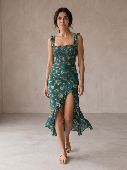 Natalia | Vestido Midi Elegante Estilo Retro