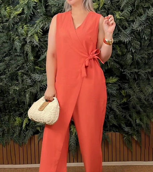 ELISA | TRAJE ELEGANTE SIN MANGAS