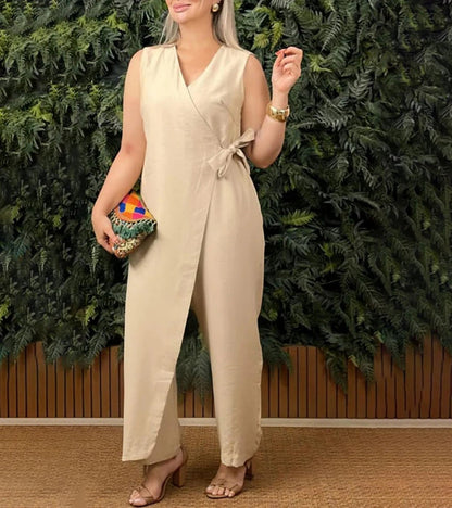 ELISA | TRAJE ELEGANTE SIN MANGAS
